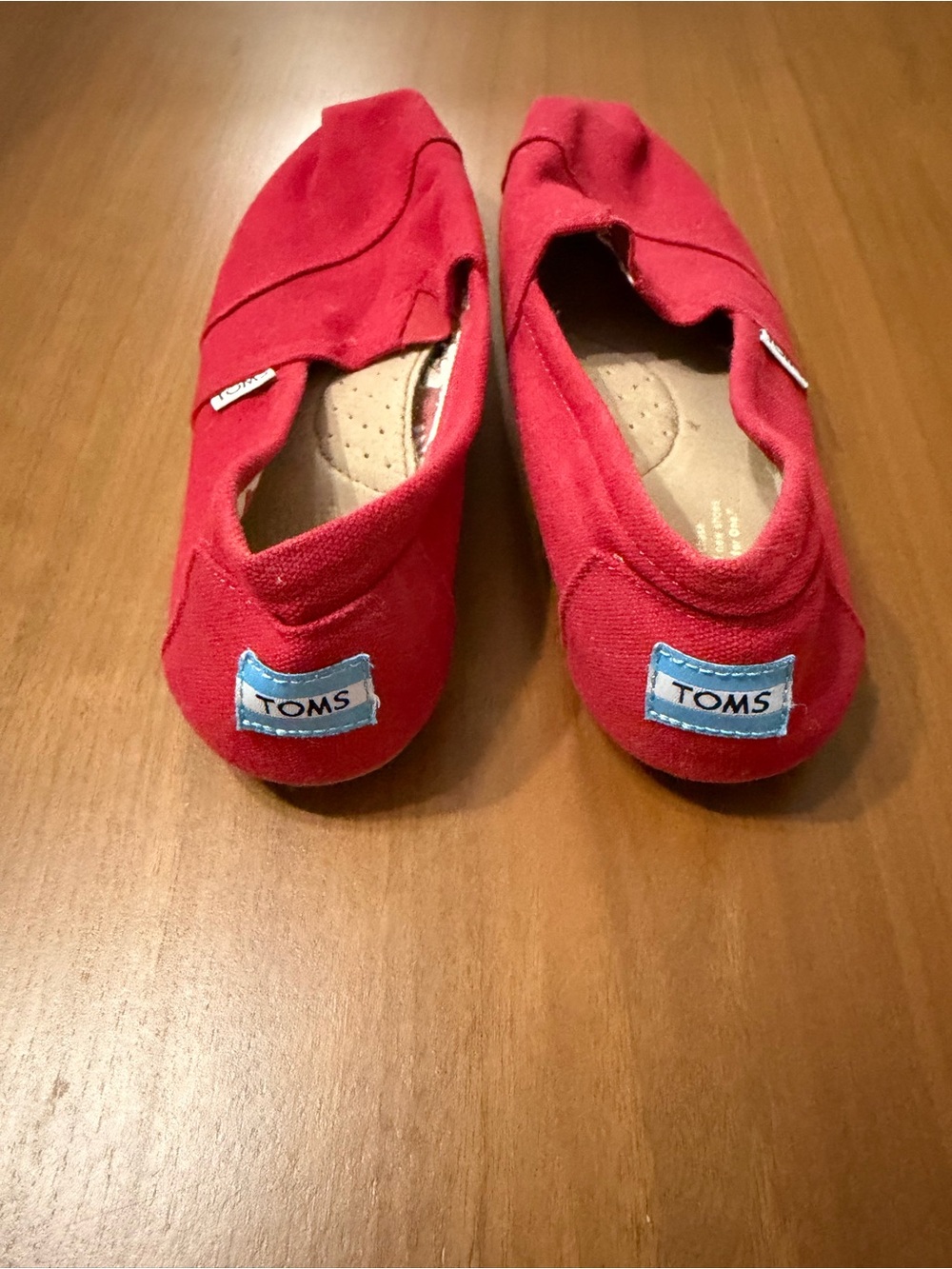 Toms Slip-On Canvas Moccasins in Red